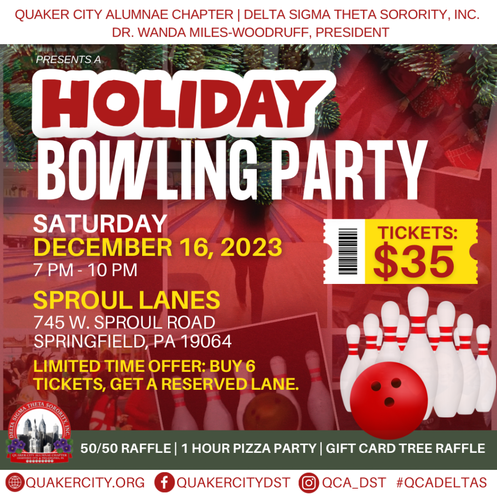 Holiday Bowling Party Delta Sigma Theta Sorority, Inc. Quaker City